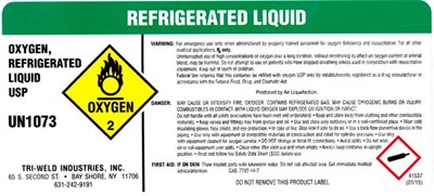 Liquid Label (Triweld Oxygen Lox)